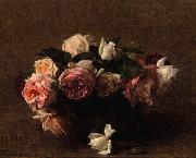 Henri Fantin-Latour Fleurs roses, sin fecha Germany oil painting artist